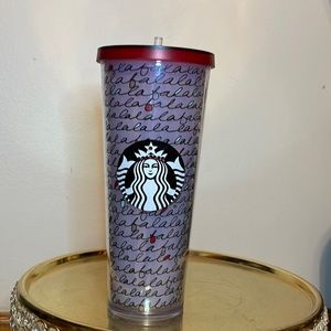 Starbucks fa la la la holiday Christmas tumbler 24 oz venti DYI 2016